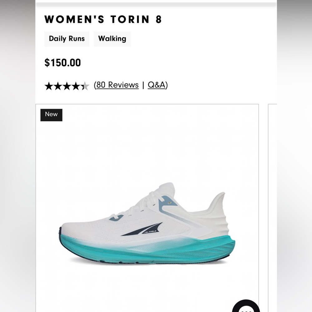Altra Torin 8 Women’s Size 7